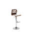 Sittig Swivel Upholstered Adjustable Height Counter Stool with Metal Frame