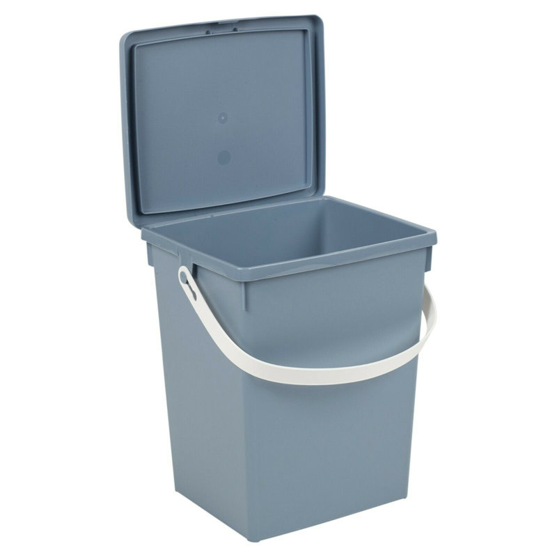 Eliott 5.5 Litre Recycling Bin, Blue/White