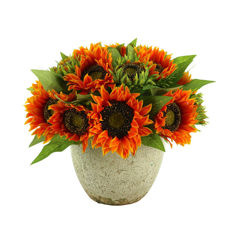Arrangement de faux tournesol Sarina, Orange