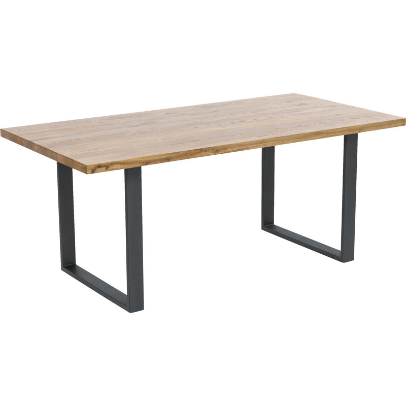 Table Jackie Oak, 76cm H x 160cm L x 80cm W, Black
