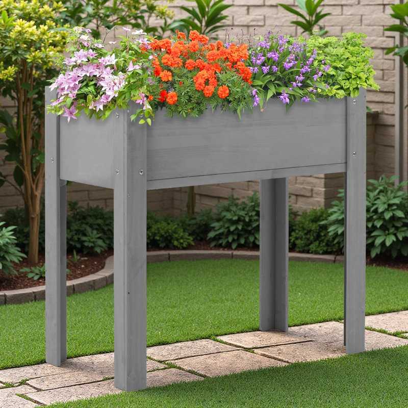 Lit de jardin surélevé avec pieds et bac à fleurs surélevé pour légumes, herbes, fleurs | Assemblage facile, conception ergonomique