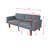 68" Square Arm Sleeper Sofa Bed, Upholstered Soft Fabric Convertible Sofa, PU Sofa With 5 Legs-2086935679
