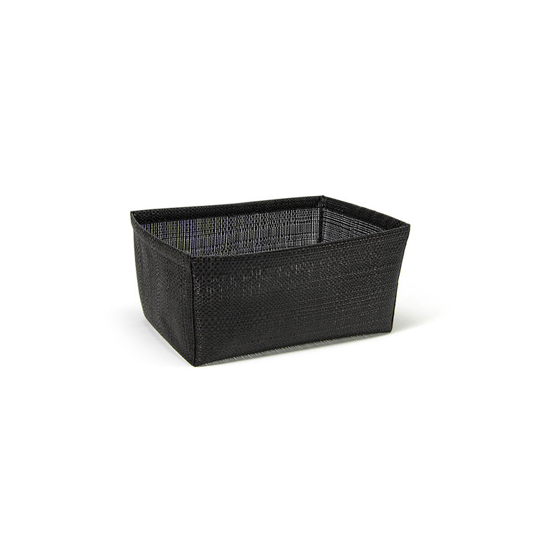 Panier en plastique Metroweave®, Tissage aléatoire noir, H 5,75 po x l 12,25 po x P 9,5 po