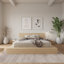Ensemble de chambre avec lit plateforme 3 pièces Makoa