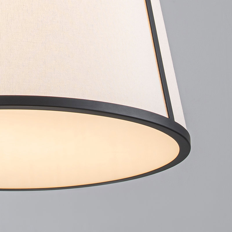 Luminaire suspendu tambour 3 lumières, Matte Black