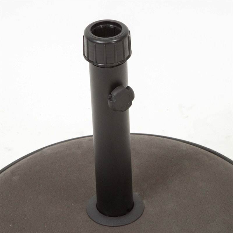 Versatile Concrete and Iron Umbrella Base for Outdoor Enhancement