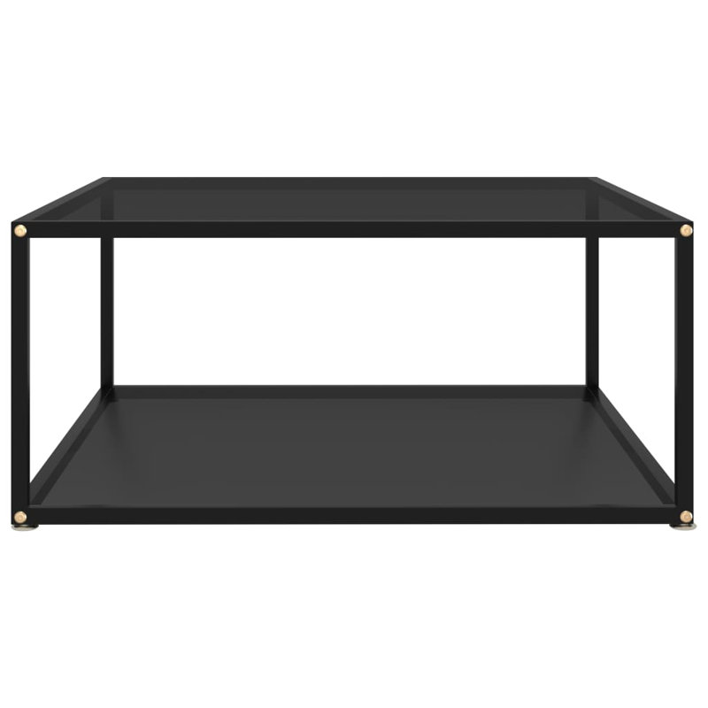 Frame Single Coffee Table, 13.8" H x 31.5" L x 31.5" W, Black, Black