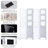 4-Panel Picture Frame Style Room Divider, Pure White-1123608546