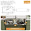 Évier de cuisine 36 po x l 22 po à tablier frontal à tablier frontal en acier inoxydable de calibre 16-125397410-130037307
