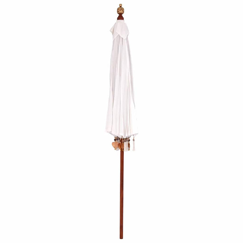 Beach Parasol, White, 260cm H x 215cm W x 215cm D