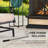 Sunjoy Sofie Outdoor Fireplace, Heirloom Patio Wood Burning Steel Fireplace with Chimney, Spark Screen, Fire Poker, and Removable Grate-55786167