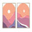 «Pastel Minimalistic Landscape pendant le coucher du soleil II», ensemble de 2 peintures-391592542-391592610