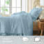 Ensemble de couette à volants Suncomfy, taille simple, bleu clair style shabby chic-136872788-136872789