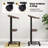 2 PCS Rolling Podium Stand 40.5''-49'' Height Adjustable Lectern Table Mobile Pulpit