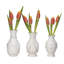 Jardins du Monde Mini 3 Piece Whitewash Table Vase Set