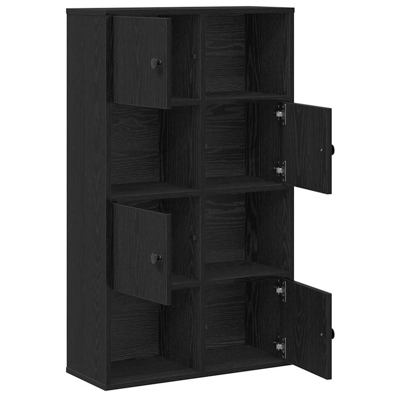 Anagnos 101.5cm H x 60cm W Bookcase, Black Oak
