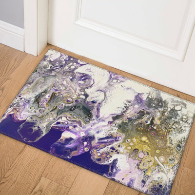 Chenille Washable Abstract Rug