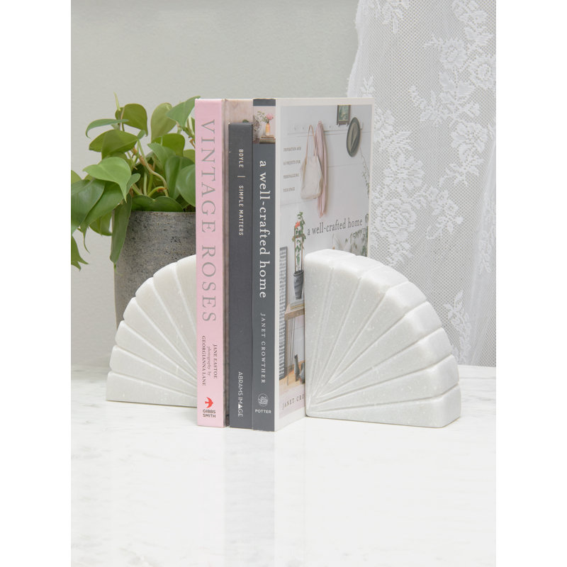 Tash Marble Bookends