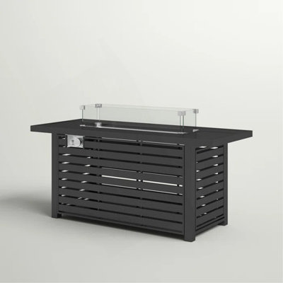 24" Steel Propane Fire Pit Table With Cover