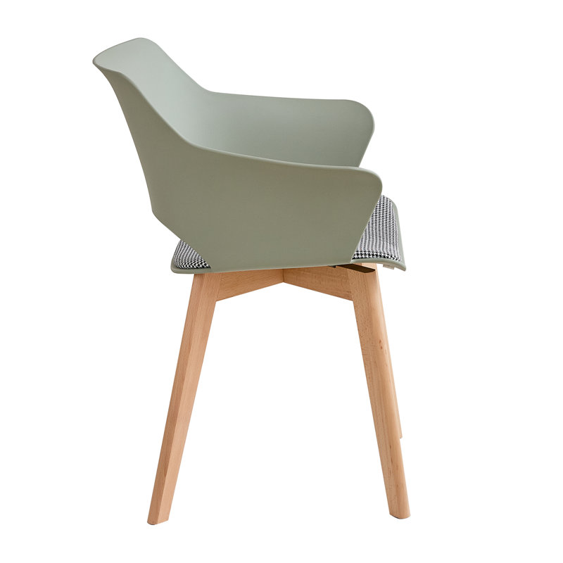 77cm H Cotton Blend Upholstered Armchair, Green