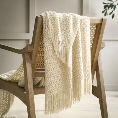 Textured Knit Throw Blanket