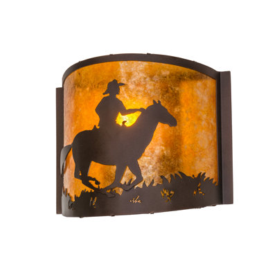 Rustic Lodge Bronze Flush Mounted Sconce
