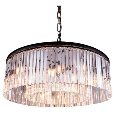 Lustre cylindrique unique à 10 lumières Yazmin