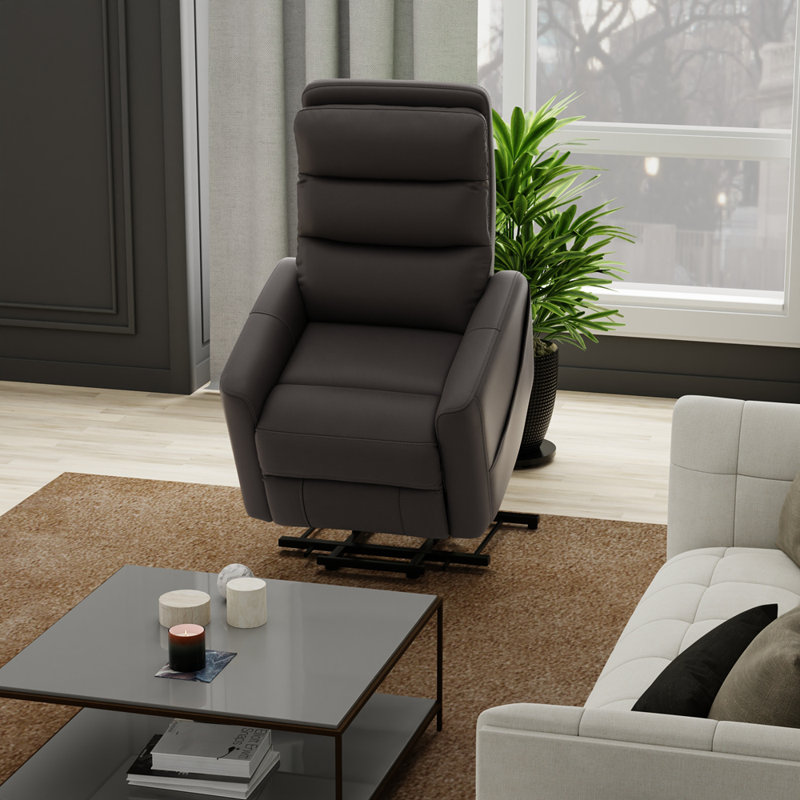 Fauteuil relevable en similicuir Bentley, Gris