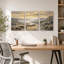Ensemble de 3 tableaux sur toile représentant des paysages de montagne, parfaits pour décorer le salon, la chambre à coucher ou la maison.-129393737