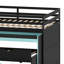 Lit mezzanine peu encombrant avec bureau coulissant et lit gigogne, jeu et poste de travail avec tiroirs et marches de rangement-773898291-773898292