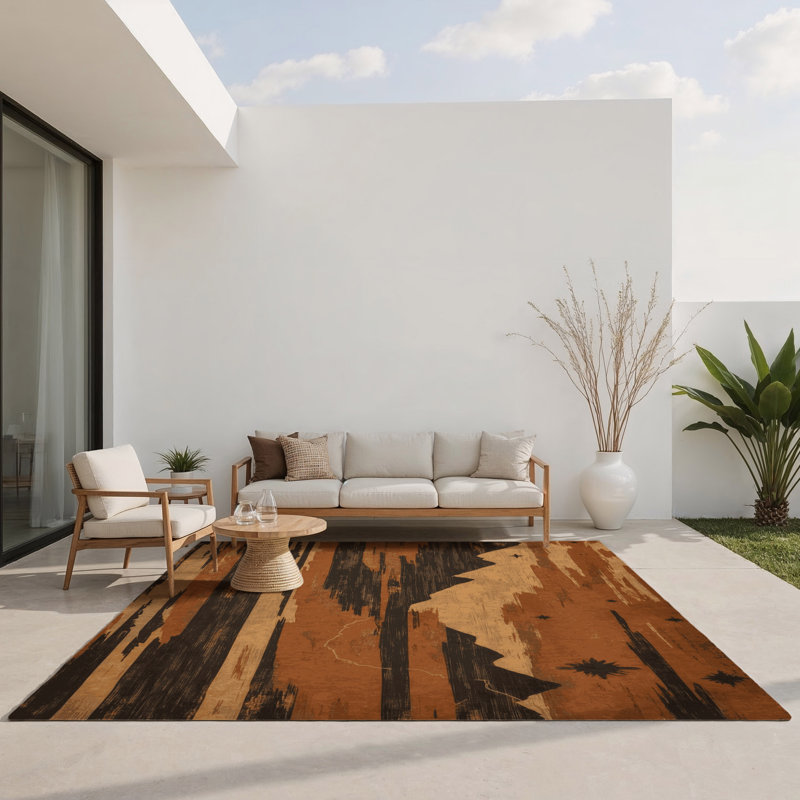 Dawnlit Crests Indoor And Outdoor Area Rug, Rectangle 8' x 10'