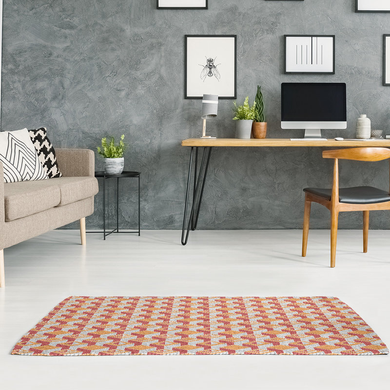 Tapis de zone orange/rouge light skyscrapers, Rectangle 8 pi x 10 pi