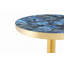 Panneau de fibres à densité moyenne rond de 23,6 po recouvert d'un comptoir de peinture UV, texture marbre, bordure en acier inoxydable, pieds de table en métal, table basse moderne et luxueuse.-399842667
