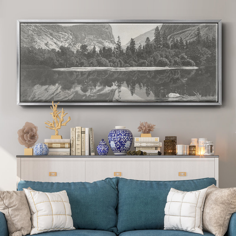 Mirror Lake, Yosemite Valley - toile encadrée, H 20 po x l 50 po