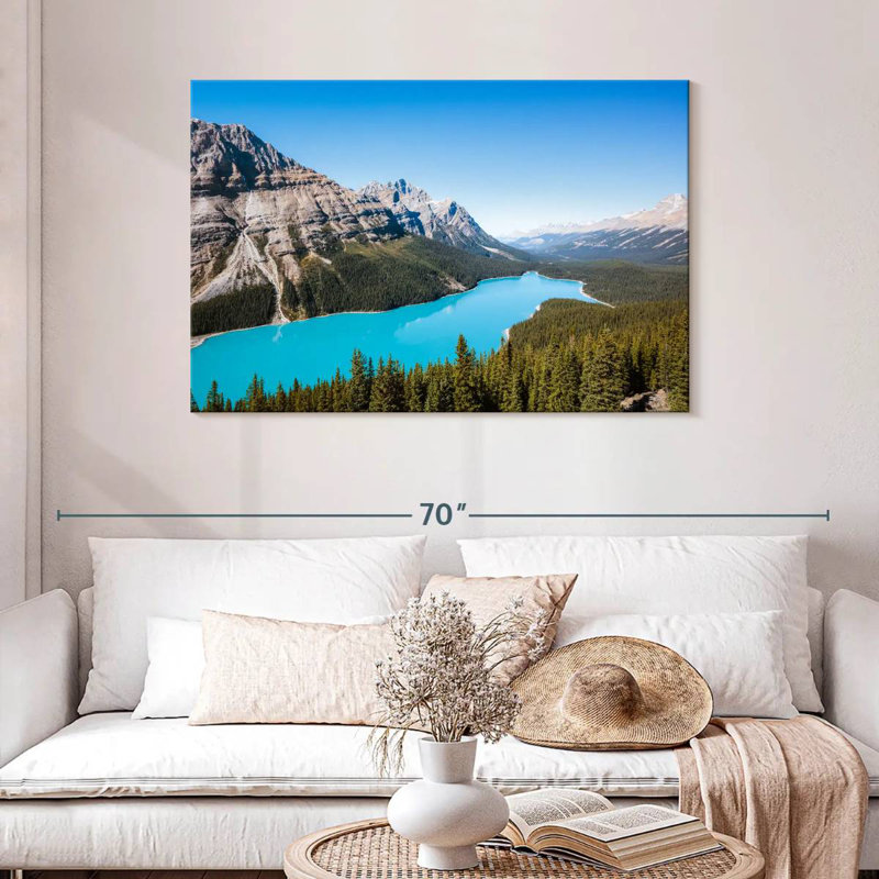 Alamar, aigue-marine, lac Peyto, H 30 po x l 45 po