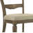 Parfield Light Brown Fabric & Weathered Oak Finish Side Chair (Set Of 2)