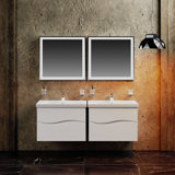 Demoreta 31.5'' Single Bathroom Vanity with Manufactured Wood Top with Mirror