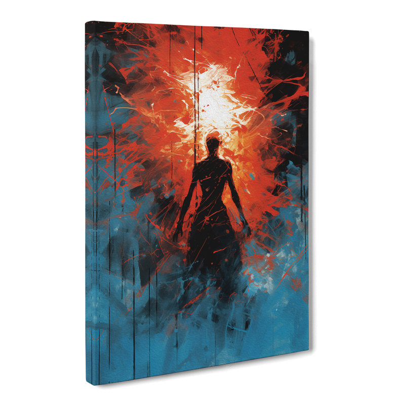 Lightning Gestural - Wrapped Canvas Print, 76cm H x 50cm W x 3cm D