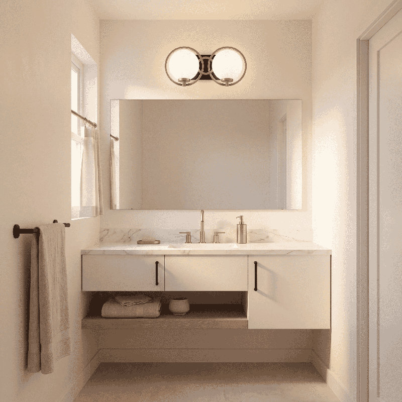 Haylah 4 - Light Dimmable Vanity Light, 7.75" H x 32.5" W x 32.5" D, 4 Lights
