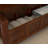 Rabeea 50" Wood Lift Top Split Seat Slat Back Storage Bench