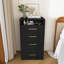 Meuble-lavabo 3 en 1 avec miroir ouvert, ensemble de meuble-lavabo compact avec plateau en verre et rangement spacieux, idéal pour les petites chambres-519490274