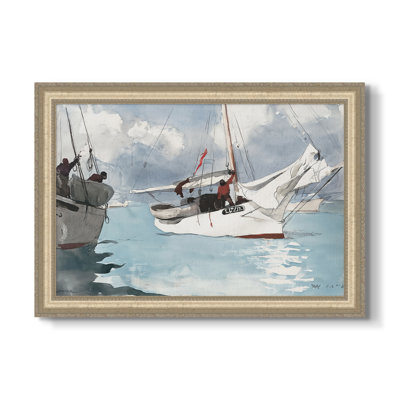 Pêche, bateaux, Key West, 1903 - Winslow Homer - toile sur mesure encadrée