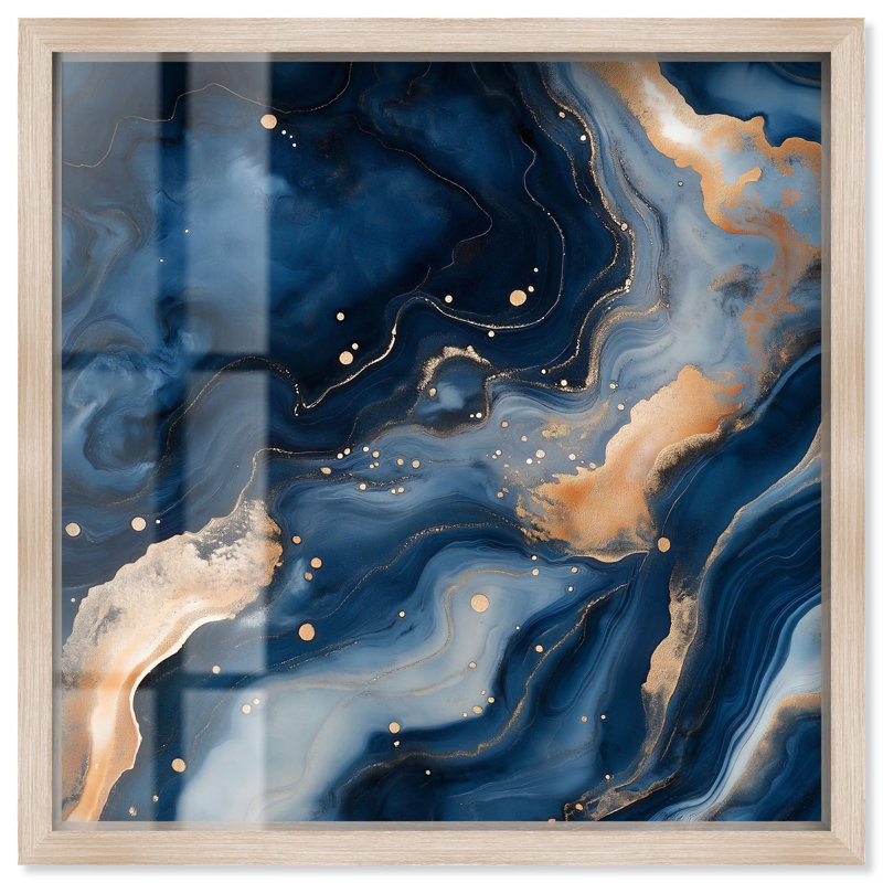 «Deep Sea Geode III Shadowbox» par Art Remedy, H 13 po x l 13 po, Crème, crème