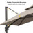 Yoav 144'' Cantilever Advanced Fabric Umbrella with wheeled Base-302481803