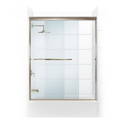 Paragon Series 60" x 58" Sliding Frameless Tub Door