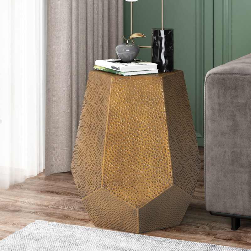 Table de bout moderne Modern, Doré