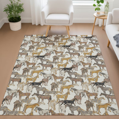 Machine Washable Indoor/Outdoor Chantille ACN2520 Animal Rug
