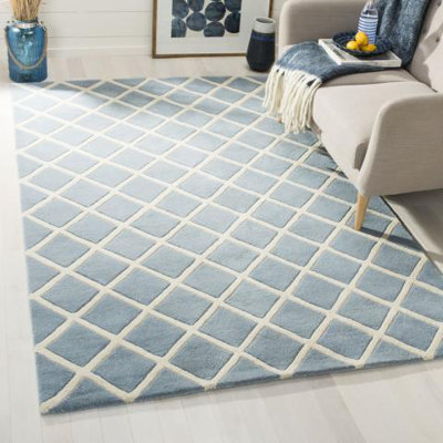 Temelec Rectangle Geometric Wool Hand Woven Area Rug