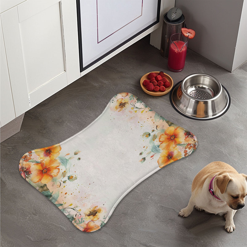 Tapis à motif de fleurs douces - 1 pièce