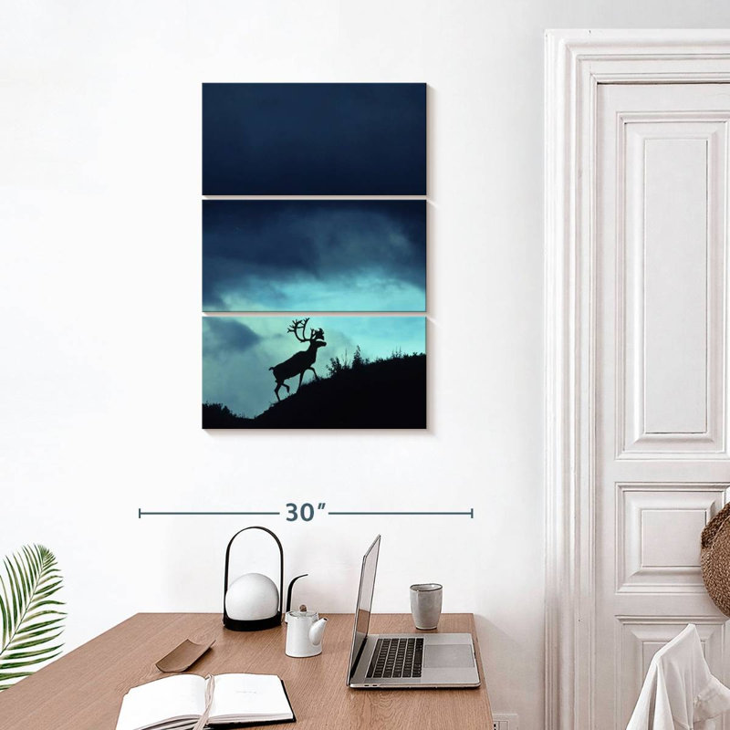 Silhouette de cerf Brampt, H 32 po x l 20 po
